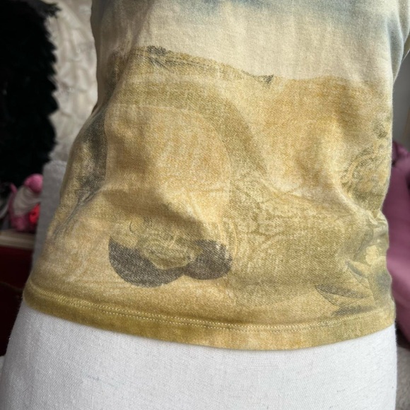 Y2K blushe Yellow and blue Tank Top - Picture 2 of 4